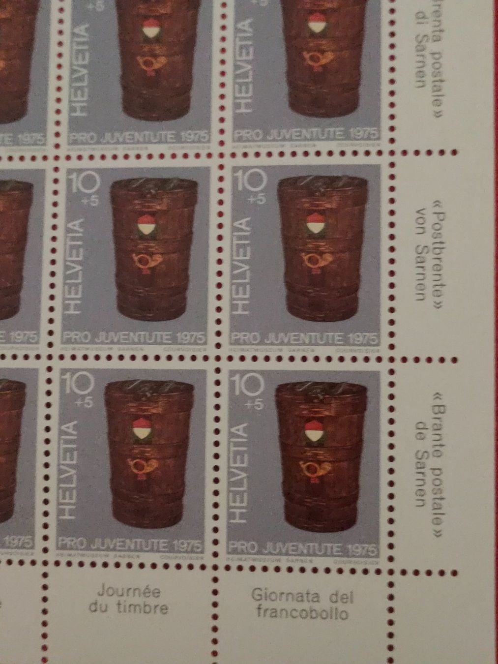 Tutti i francobolli: Briefmarkenbogen Pro Juventute 1975**, Top Zustand – Usato da matten b. interlaken venduto da jfran17 4