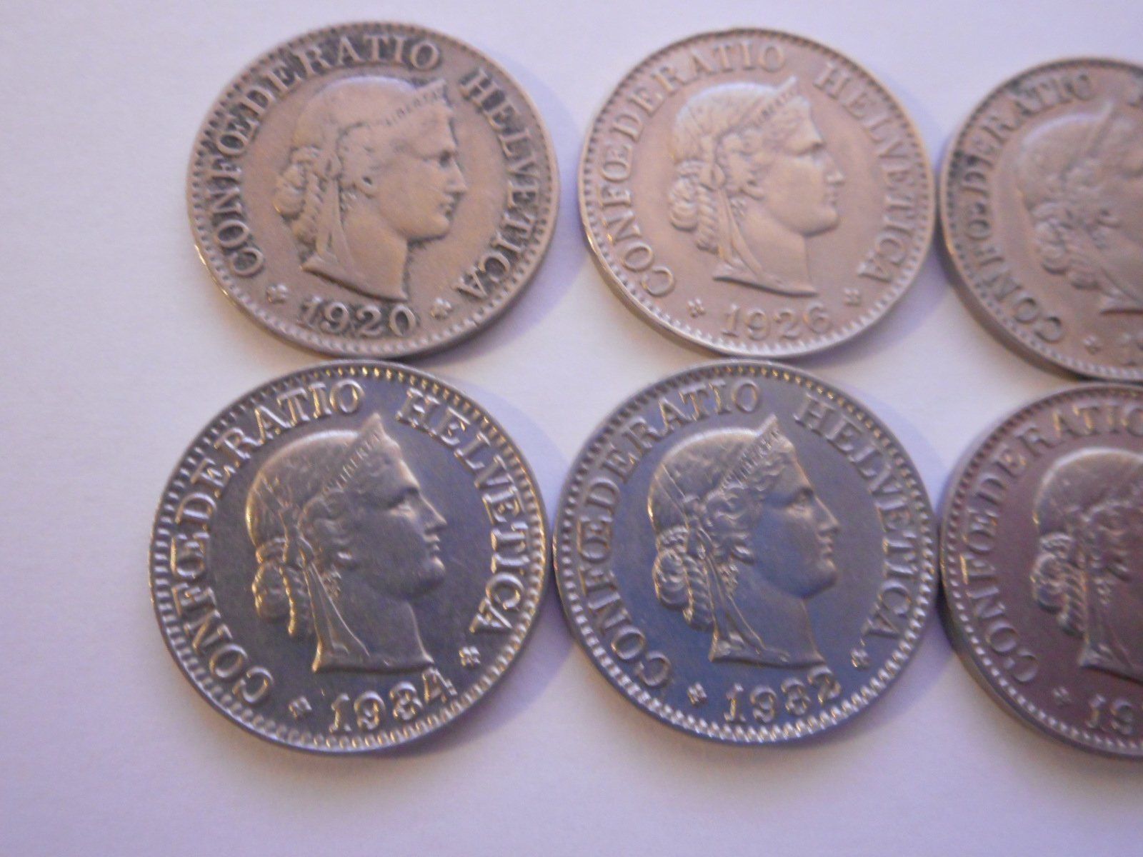 Tutti le monete: 6 x 10 Rp. alt ab 1920 – Usato da Kriegstetten venduto da pizlad2010 3