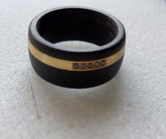 Ring 750/18 K Gelbgold Blk. Diamanten