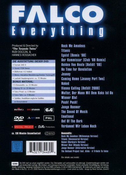 Tutti i DVDs: Falco – Everything – Usato da Brittnau venduto da Zibu 1