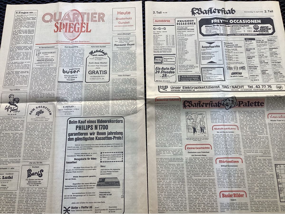 Riviste & Magazine: Basel, Zeitung Basler Stab 1979 0 – Usato da Reinach BL venduto da Linda013 1