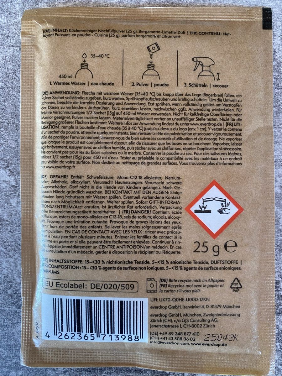 Prodotti per la cura: 3x Everdrop Küchenreiniger – Nuovo e nell'imballaggio originale da St. Peterzell venduto da kreativnerd 2