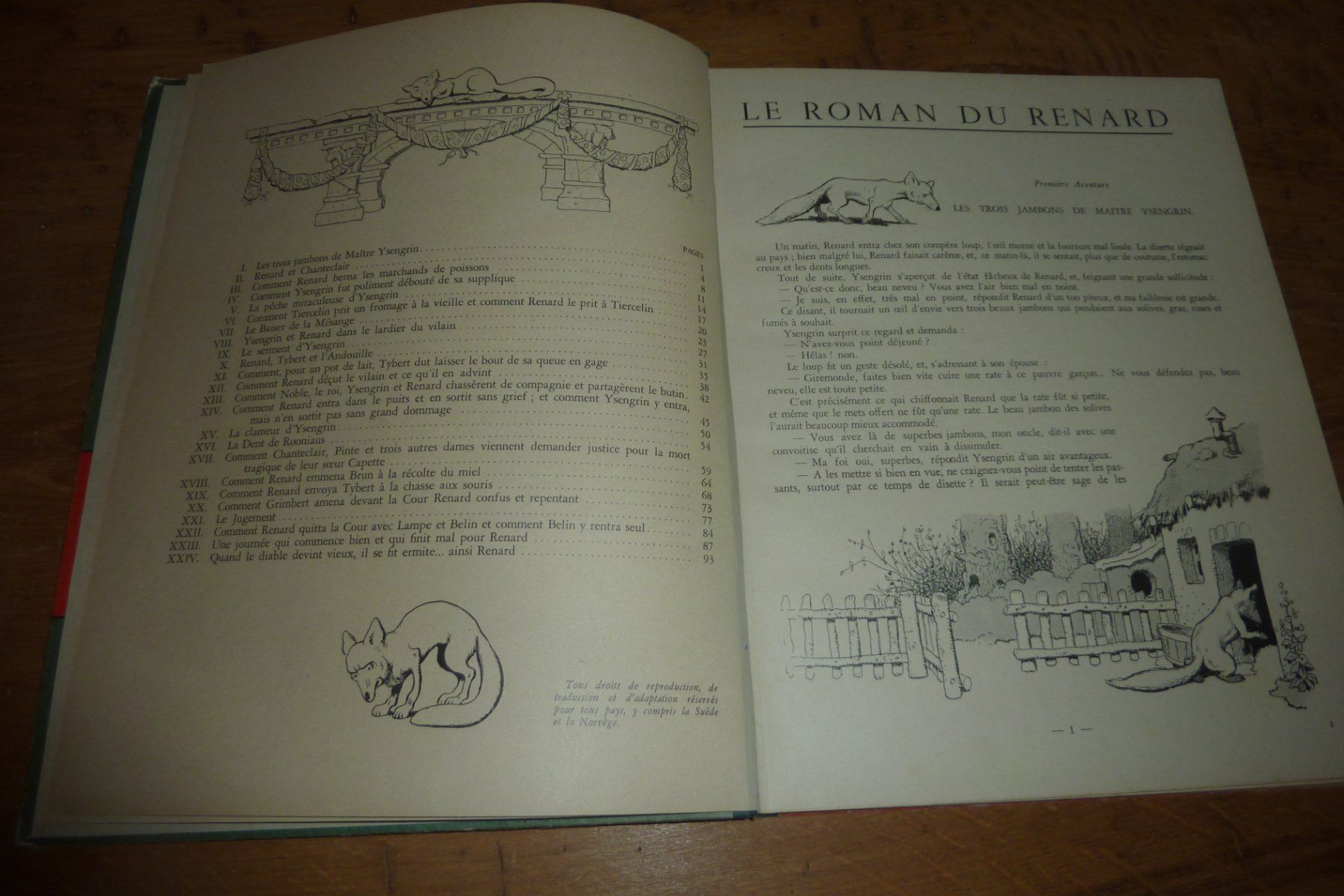 Libri: Roman du Renard, Benjamin Rabier, Illustrations,Bilderbuch – Usato da Lausen venduto da akira003 3