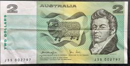 Seltene Australien 2 Dollar Banknote
