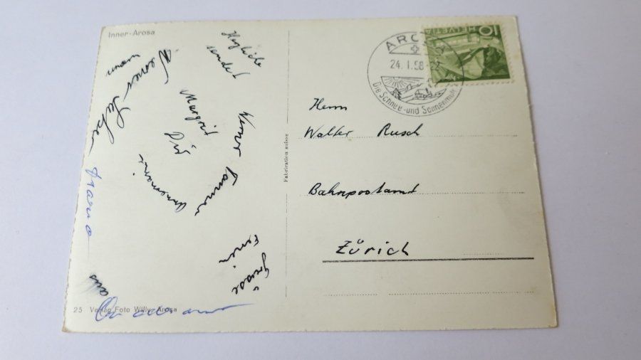 Cartoline postali: Inner - Arosa - 1958 – Usato da Jona venduto da centumprata 1