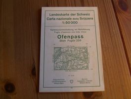 Antike Karte,"Ofenpass" v.1966,1: 50 000