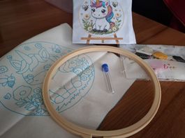 Einhorn Stickset für Anfänger, komplett, neu.