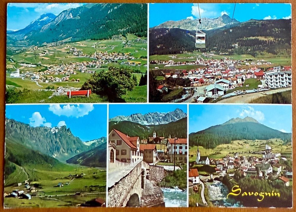 Cartoline postali: Savognin (GR) 4X Ak's – Usato da Lutry venduto da Ediego 3