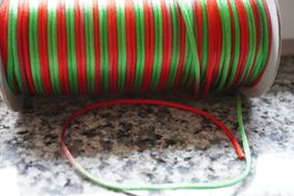 Polyester  Schmuck Band   Für Anhänger Grün Rot  Mix pro  1m
