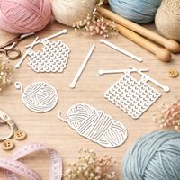 Neues Stanzschablonen-Set stricken, häkeln, Wolle, Garn