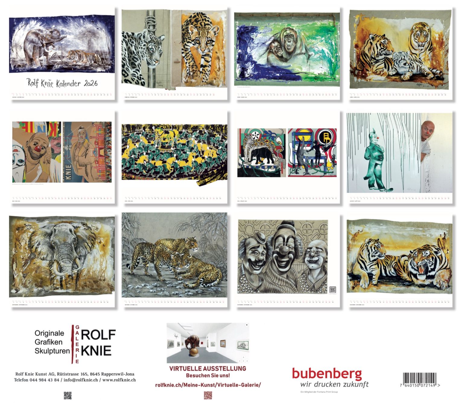 Kalender: Bild-Kalender Rolf Knie 2026 – Neu und originalverpackt aus Jona von RolfKnie01 1