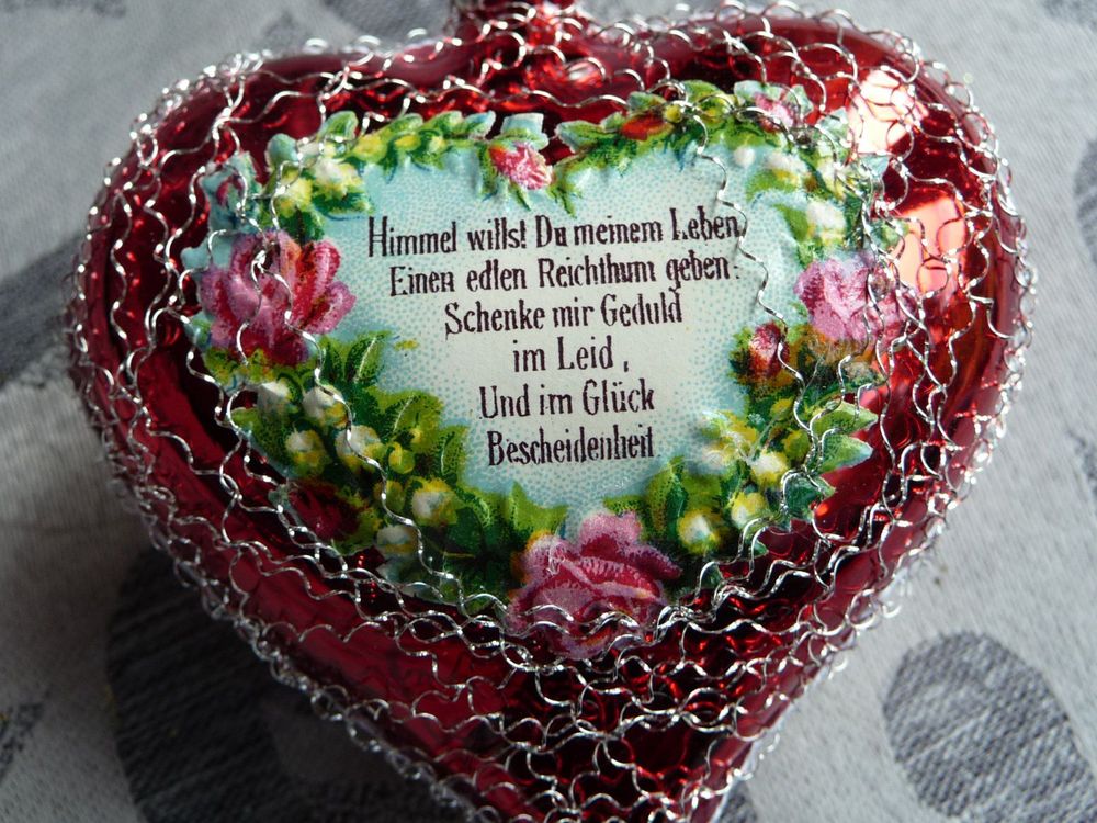 rotes Herz mit Spruch/Oblate/Glanzbild Kaufen auf Ricardo