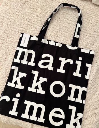 Marimekko cotton shoper bag with print