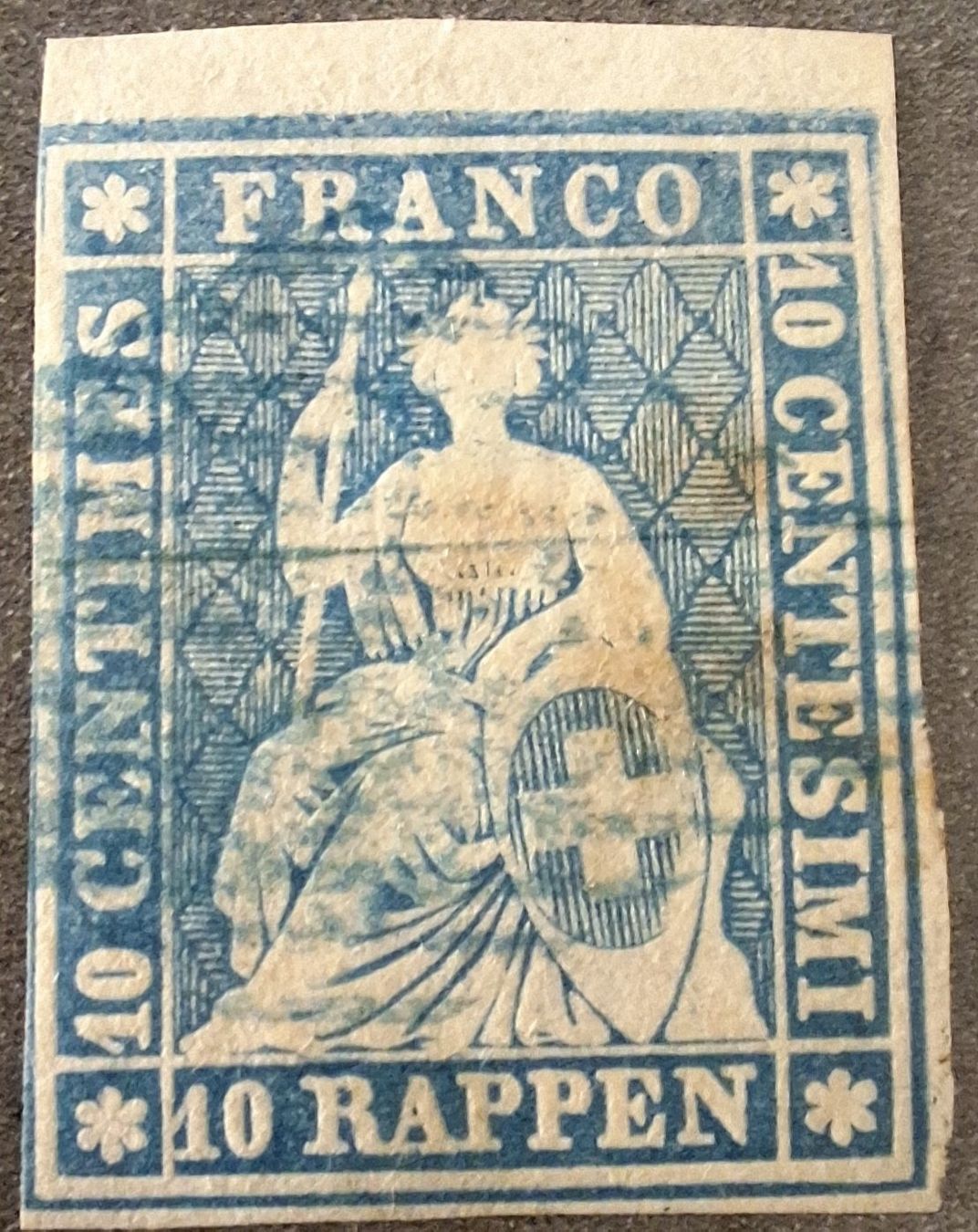 Alle Briefmarken: Strubel 23F mit Gross Attest Kat. 1300.- – Gebraucht aus Balgach von SIMEON27