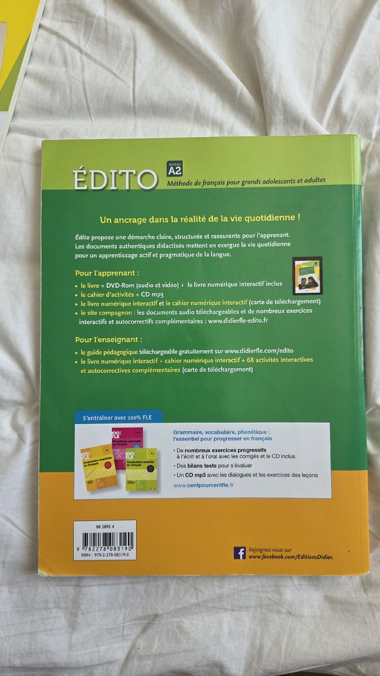Bücher: ÉDITO Methode de français A2 Buch und Arbeitsheft mit CDs – Gebraucht aus Ebmatingen von joelme 4