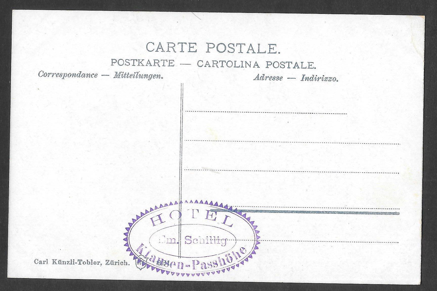 Cartoline postali: Klausenpasshöhe Hôtel – Usato da Olten venduto da clotaldi 1