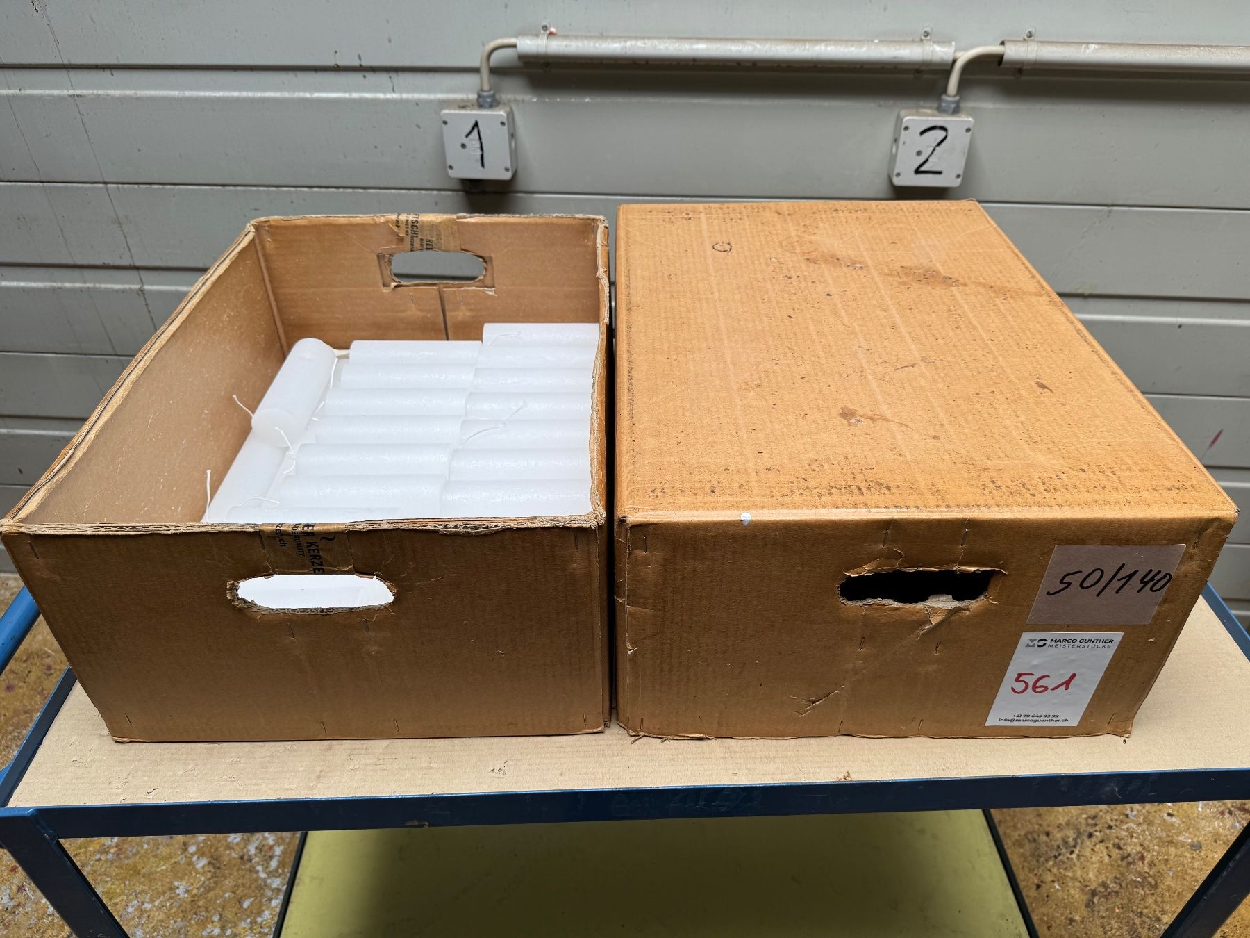 Bougies: 561 Posten Raureifkerzen aus Liquidation – D'occasion à Derendingen par Meisterstuecke 1