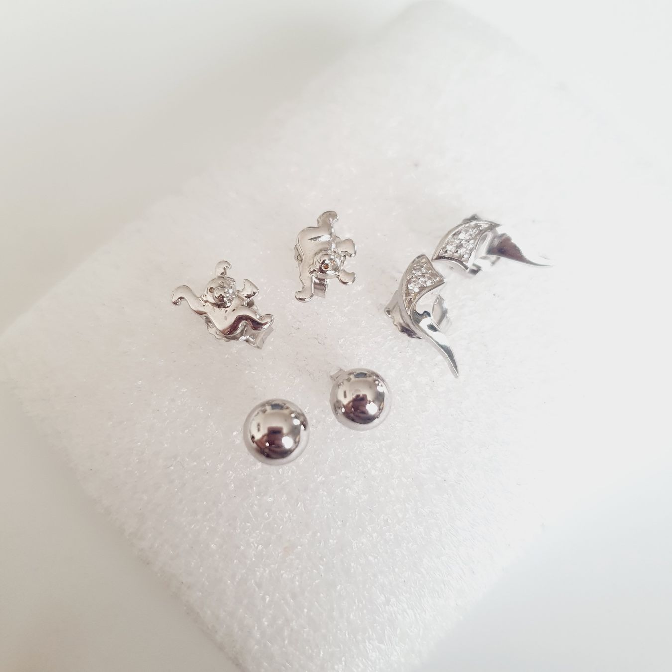 Orecchini pendenti & Orecchini a lobo: Silber Ohrstecker Set 925 er Silber, verspielt und elegant – Nuovo (secondo la descrizione) da Kreuzlingen venduto da Wunderkiste123 5