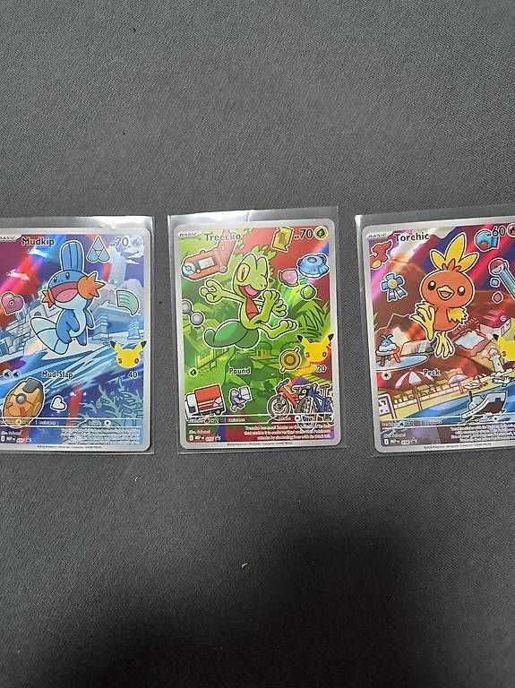 Pokémon Carte collezionabili: 3 Cartes Pokémon Mudkip Treecko Torchic – Nuovo e nell'imballaggio originale da Gland venduto da Stephisa