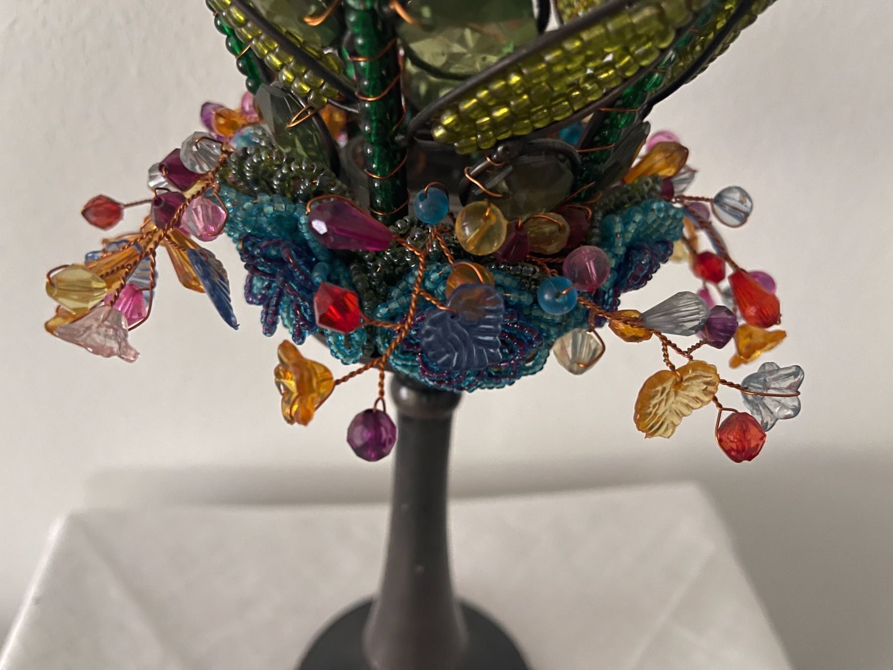 Kerzenständer: Tischlampe mit Glasperlen und Kerze – Neu (gemäss Beschreibung) aus Thalwil von Emmerich88 8