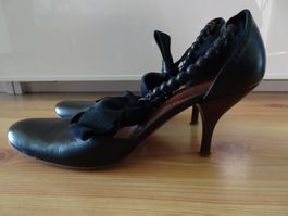 Pumps schwarz zum Binden (Navyboot) 39