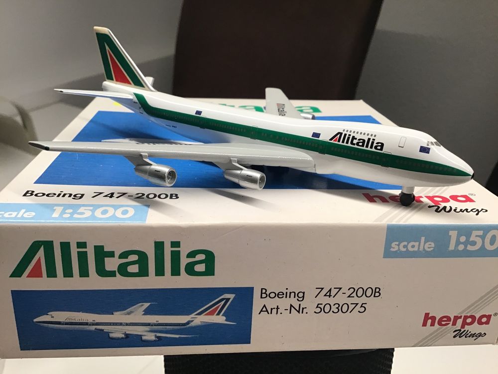 Avion Herpa 1/500 Boeing 747-200B Olympic Airlines - Occasion Boîte