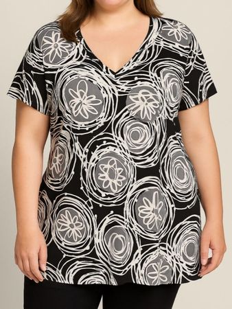Shirt von Sheego Gr. 46 plussize feminin figurschme kl stern