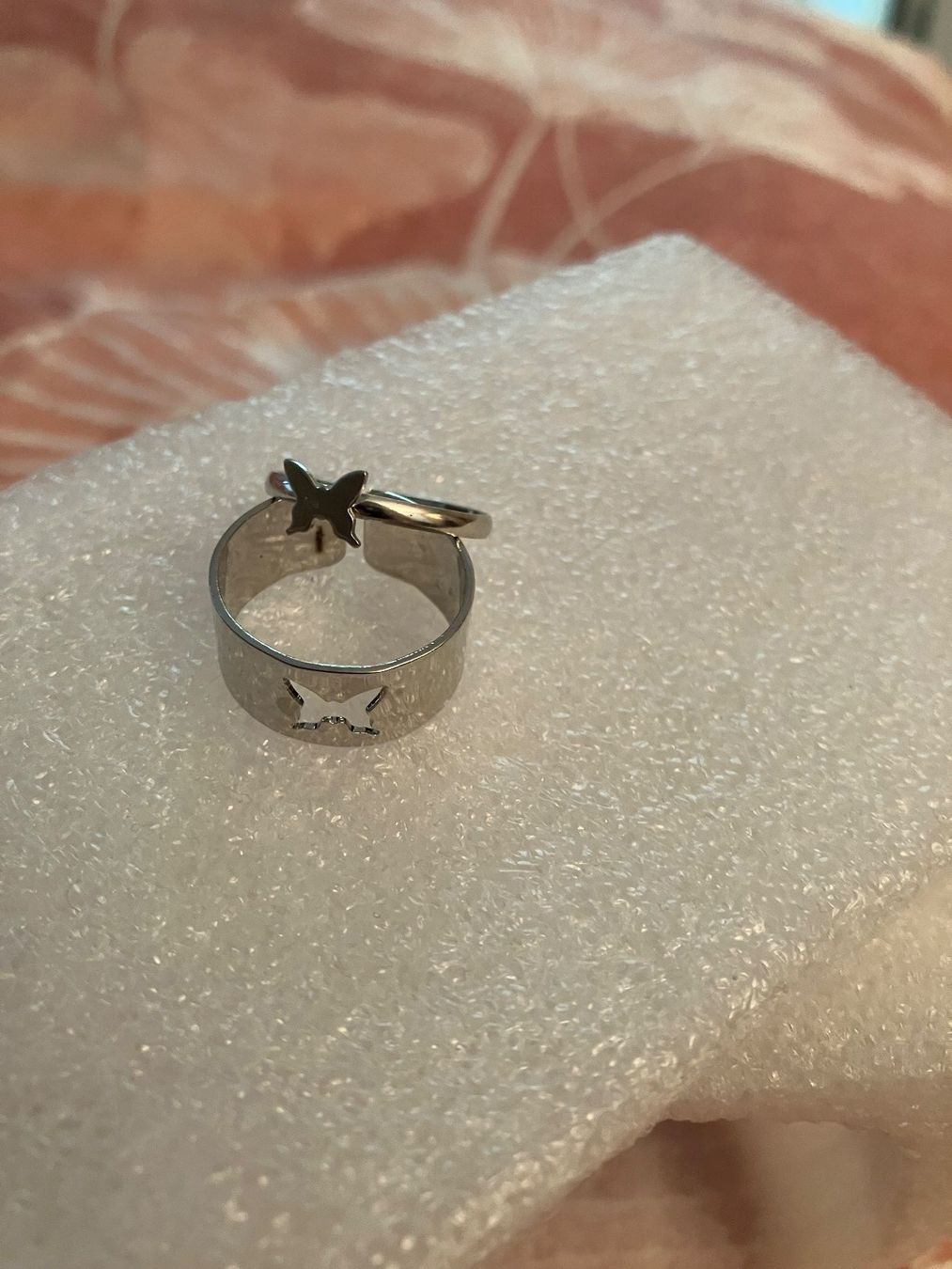 Bagues: Silberfarbenes Ringset Partnerring "Schmetterling", neu – Neuf (Voir description) à Affoltern am Albis par Dlotti 1
