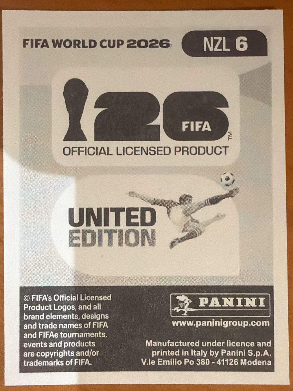 Panini Carte collezionabili: Panini NZL6 – Nuovo (secondo la descrizione) da Susten venduto da Rechnun 1