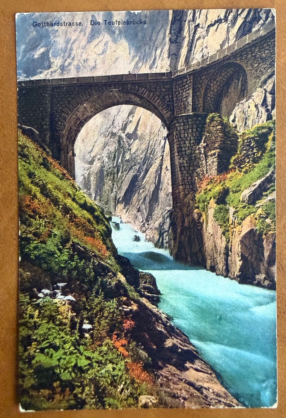 Ansichtskarten: Teufelsbrücke - Gotthardstrasse - 1928 – Gebraucht aus Lutry von Ediego