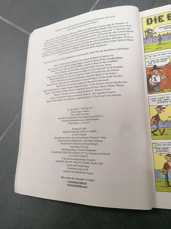 Fumetti: Lucky Luke "Die Eskorte" Comic-Heft – Usato da Altdorf UR venduto da Tulipani0 2