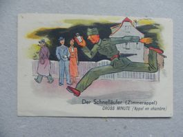CH Humor Motiv Karte Miltär Rueblikarte Bären Katzen ca.1940