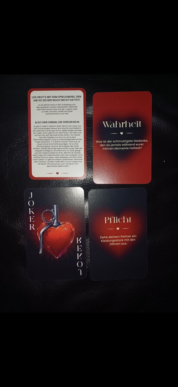 Giochi: Wahrheit oder Pflicht - Couples Edition, neuwertig! – Nuovo (secondo la descrizione) da Wangs venduto da Sarahklarah 1