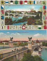 Basel BS 2AK Wettsteinbrücke ab 1912 beide sehr gut erhalten