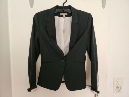 Anzug Blazer und Hosen, dunkles Navy-Grün, H&M, Gr. 34 & 36