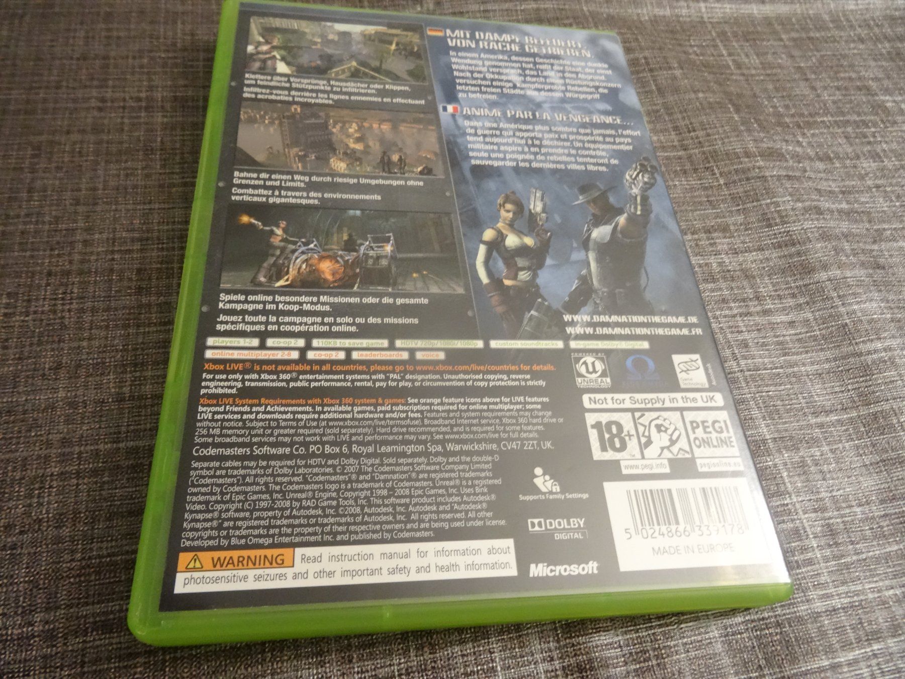 Microsoft Giochi: Xbox 360 Spiel - Damnation - – Usato da Olten venduto da Disc-Ausverkauf 2