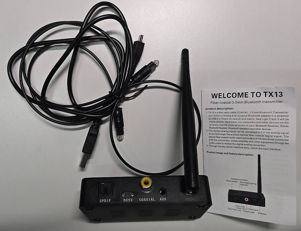 Convertitori: Bluetooth Transmitter SPDIF, Coaxial, 3.5mm – Usato da Steinerberg venduto da Bcsbcs