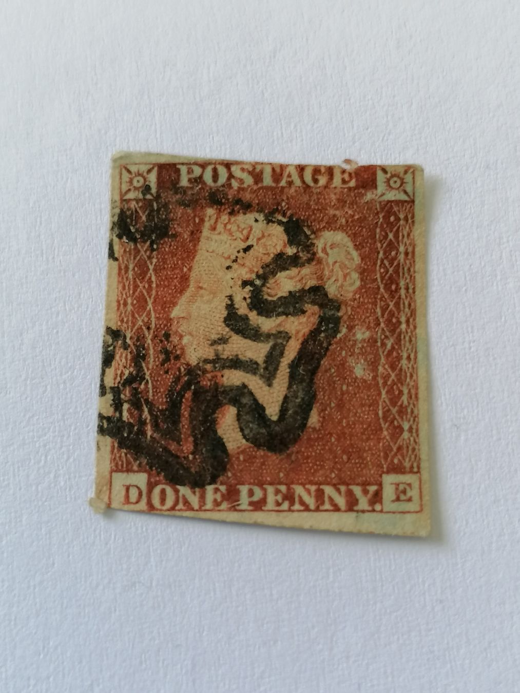 Alle Briefmarken: One Penny red 1841  – Gebraucht aus Happerswil von tschergi