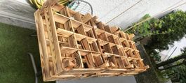 Weingestell. 3 Holzkisten