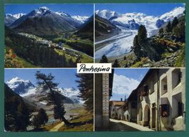 Pontresina - 1973, Mehrbilderkarte, gelaufen, Grossformat