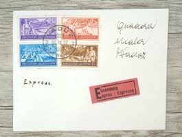 TR73 Enveloppe + Timbre Liechtenstein 1937