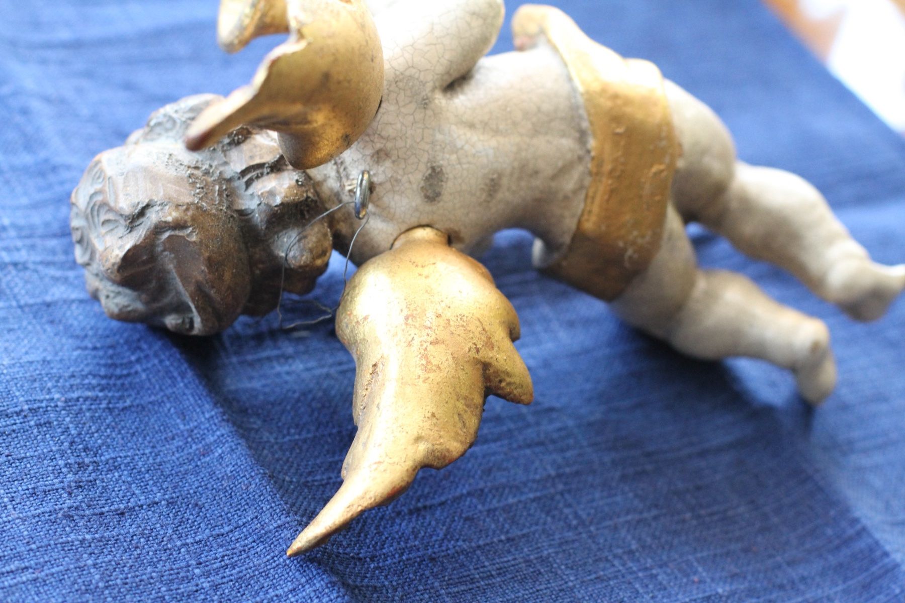 Statuette: alter Putto mit Horn – Usato da Muri b. Bern venduto da rasastro 4