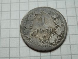 Österreich  1 Kreuzer, 1858 Münzzeichen Venedig