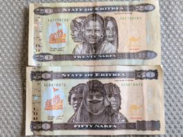 Erytrea circulating Banknotes