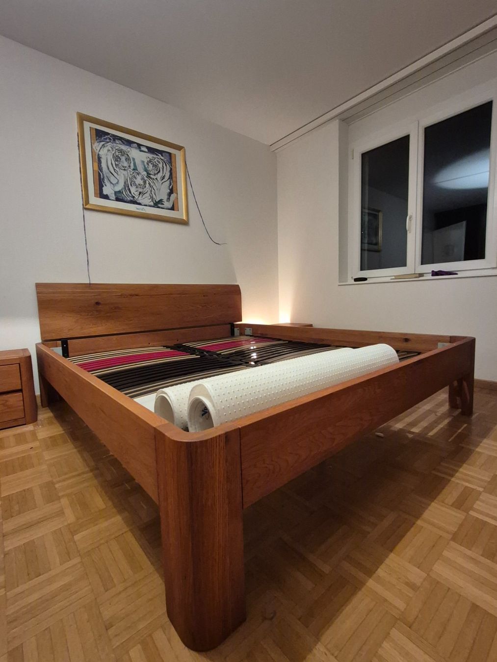 Betten: Schlafzimmer Eiche massiv geölt – Gebraucht aus Oetwil am See von Luckydevil