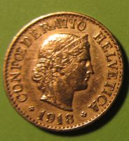 10 Rappen Münze 1918 Selten