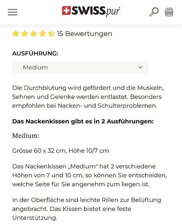 Kissen: Nackenkissen – Neu und originalverpackt aus Bürglen TG von Anaheim 1
