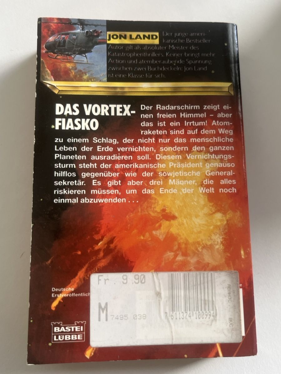 Libri: Jon Land: Das Vortex Fiasko, Katastrophen-Thriller, Top! – Usato da Forch venduto da tieckr 1