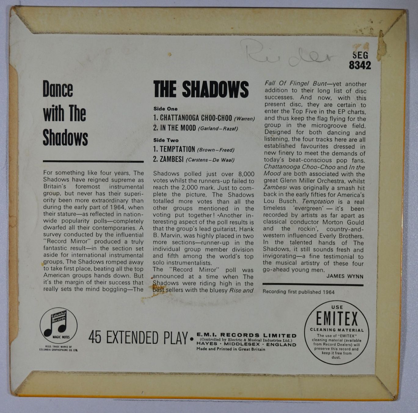 Vinyles: EP: THE SHADOWS - Dance with the Shadows – D'occasion à Frenkendorf par Yard-Sale-2000 1