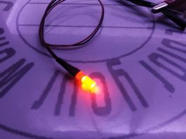 Zylinder-LED orange 3mm verkabelt
